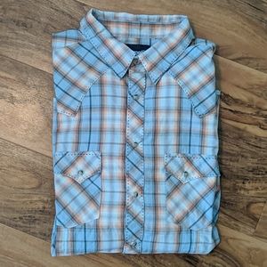Men's XXL Western Wrangler Plaid Shirt